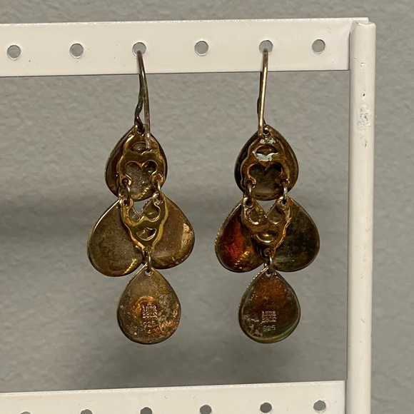 Anna Beck Gold drop earrings - Picture 5 of 8